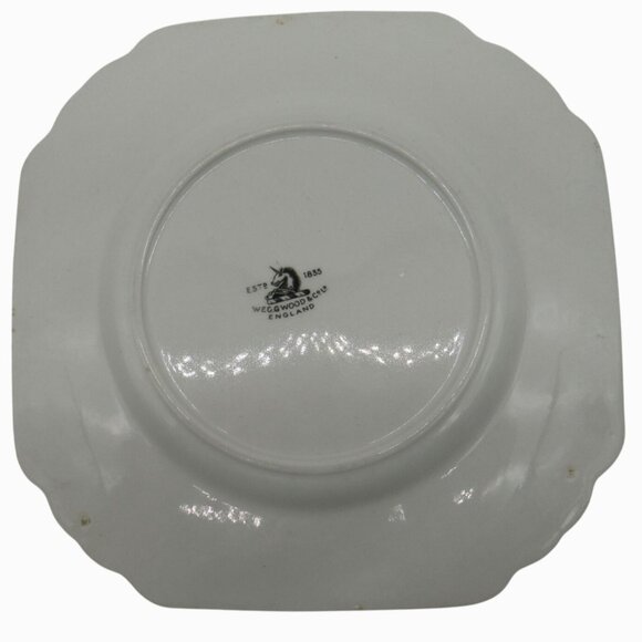 Vintage WEDGWOOD Hunting Scene Plate Blue with Rim And Gold Accents Vintage - Picture 9 of 10